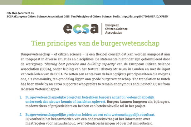 image for De Tien Principes van Burgerwetenschap