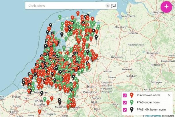 Image for PFAS kippeneieren kaart